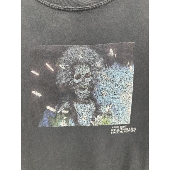 Maybe Today NYC Shirt Mens Large Black Skull Art Graphic Tee Streetwear Cotton - Picture 4 of 6